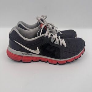 Nike Dual Fusion Shoes Youth 6.5 Gray Orange Trim Running